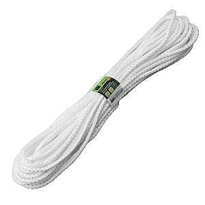 Шнур вязаный Сибртех 93960 полипропиленовый с сердечником 7 мм 20 м белый