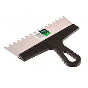 Шпатель Сибртех 8547 из нержавеющей стали 250 мм зуб 8*8 мм пластмассовая ручка