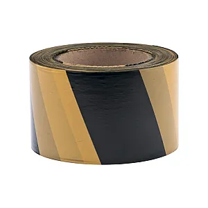 Лента сигнальная Сибртех 89033 50 мм*200 м черно-желтая