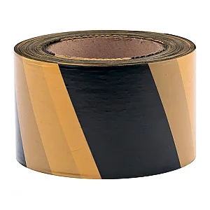 Лента сигнальная Сибртех 89034 75 мм*200 м черно-желтая