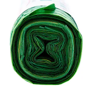 Пакеты для мусора Palisad Home 927175 с завязками зеленые 35 л 15 шт