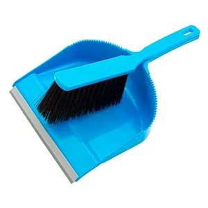Щетка-сметка + совок с кромкой Palisad Home 933105 голубой