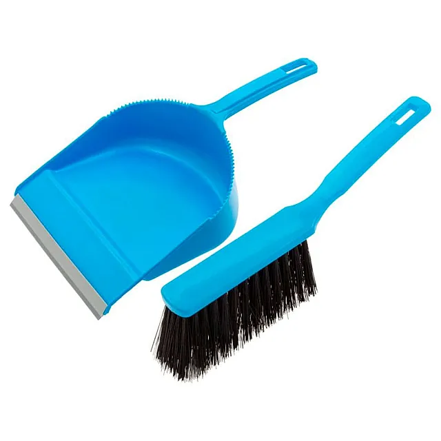 Щетка-сметка + совок с кромкой Palisad Home 933105 голубой