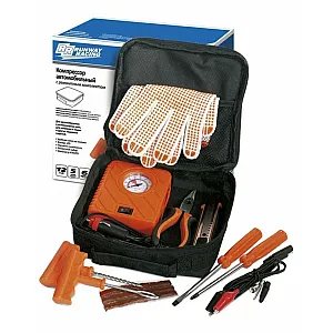 Компрессор автомобильный Runway Racing RR132 с ремонтным набором 12 В