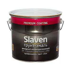 Грунт-эмаль Slaven по ржавчине светло-серый 3.2 кг