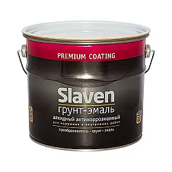 Грунт-эмаль Slaven по ржавчине серый 3.2 кг