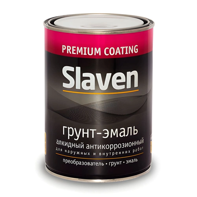Грунт-эмаль Slaven по ржавчине черный 1.1 кг Грунт-эмаль Slaven по ржавчине черный 1.1 кг