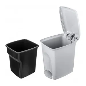 Ведро для мусора Бытпласт 4312026 пластмассовое с педалью 7 л