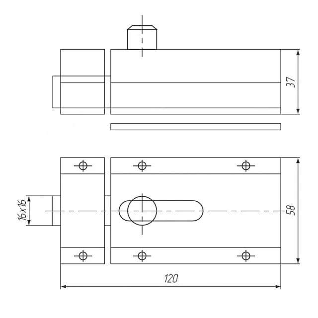 Замок накладной Шепард 3Н-5С-40
