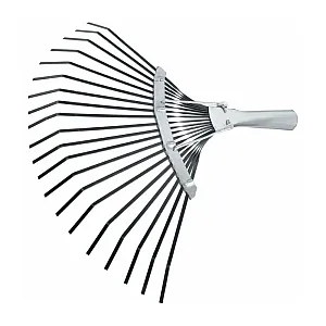 Грабли веерные Сибртех 61778 стальные 20 плоских зубьев без черенка 385 мм