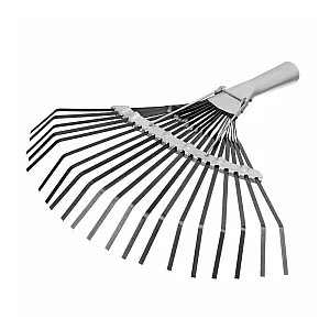 Грабли веерные Сибртех 61778 стальные 20 плоских зубьев без черенка 385 мм