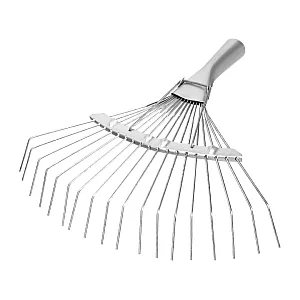 Грабли веерные Сибртех 61780 стальные 350 мм 18 круглых зубьев без черенка