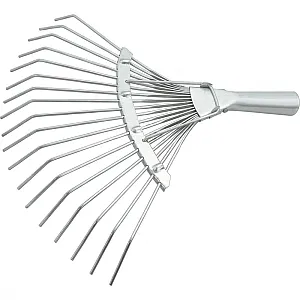 Грабли веерные Сибртех 61781 стальные 18 круглых зубьев 360*1500 мм