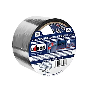 Лента клейкая Unibob металлизированная 48 мм*25 м