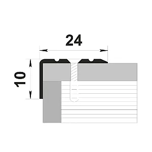 Порог-угол Sanrelia Д1 РЕ бронза 24*10 мм 0.9 м