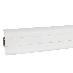 Плинтус Rico Leo №110 белый с кабель-каналом