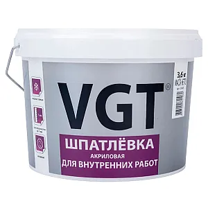 Шпатлевка VGT для внутренних работ 3.6 кг
