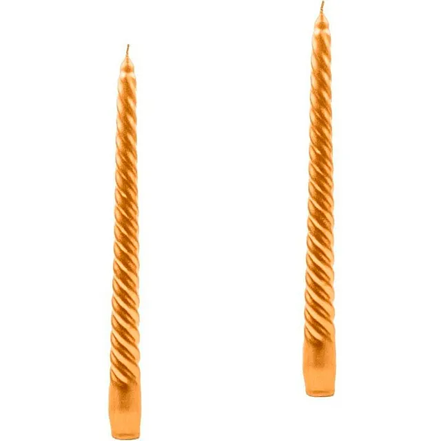 Свеча Lumi 5070641 витая ОС коробка золото 2 шт