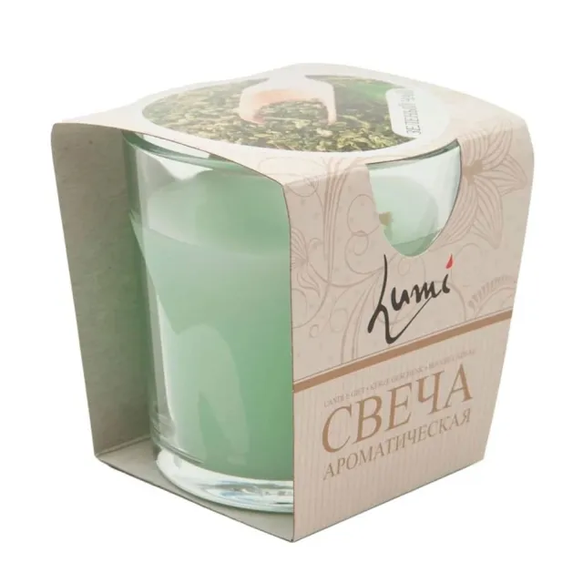Свеча Lumi Зелёный чай 5080109 ароматическая стекло