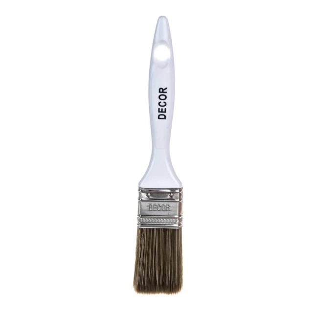 Кисть Decor Profi для лака 35*15 мм синтетический ворс пластиковая ручка Кисть Decor Profi для лака 35*15 мм синтетический ворс пластиковая ручка