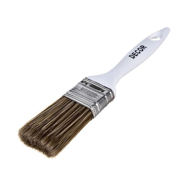 Кисть Decor Profi для лака 35*15 мм синтетический ворс пластиковая ручка Кисть Decor Profi для лака 35*15 мм синтетический ворс пластиковая ручка