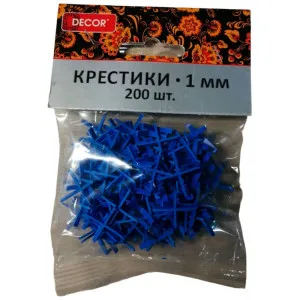 Крестики для кафеля Decor 338-0010 1 мм 200 шт