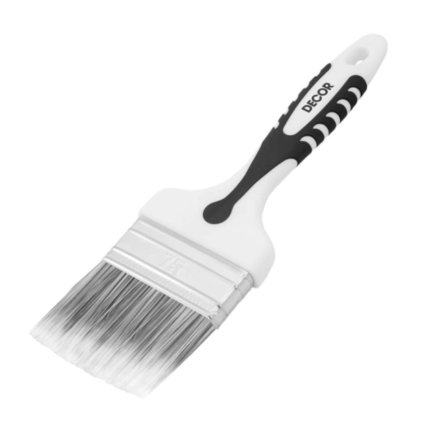 Кисть Decor Black White Premium 860-050 универсальная 50*15 мм 2К ручка Кисть Decor Black White Premium 860-050 универсальная 50*15 мм 2К ручка