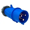 Вилка переносная IEK ССИ-013 2Р+РЕ 16А 200-250В IP44