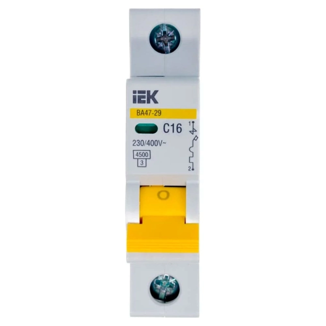 Автоматический выключатель IEK ВА47-29 1P C 16А 4.5кА