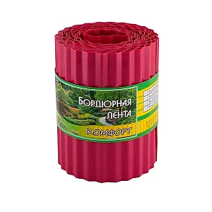Бордюр Рыжий Кот Комфорт эконом 256032 для газонов грядок 20*900 см красный