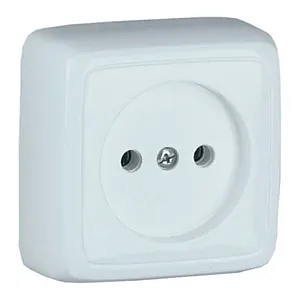 Розетка Hegel Alfa РА16-103 без заземления белая