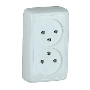 Розетка Hegel Alfa РА16-143 2 места белая