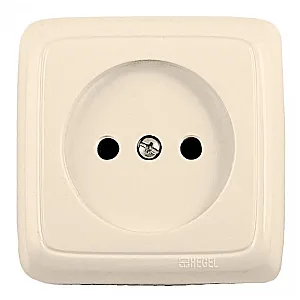 Розетка Hegel Alfa РА16-103-01 без заземления слоновая кость