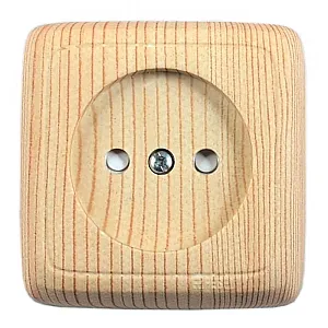 Розетка Hegel Alfa РА16-103-02 без заземления сосна