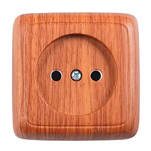 Розетка Hegel Alfa РА16-103-05 1 гнездо без заземления дуб