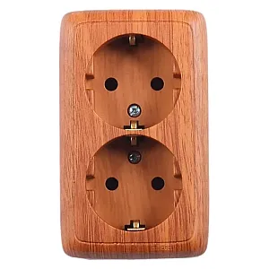 Розетка Hegel Alfa РА16-153-05 2 гнезда с заземлением белая