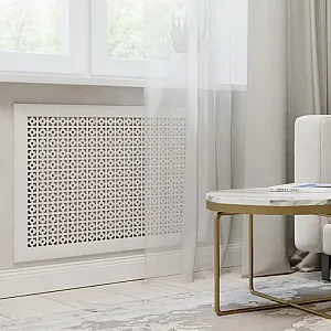 Экран для радиатора Stella Дамаско белый 120*60 см