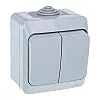 Выключатель Schneider Electric Этюд ВА10-042C 2 клавиши серый