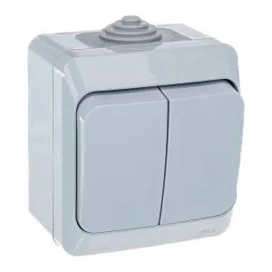 Выключатель Schneider Electric Этюд ВА10-042C 2 клавиши серый