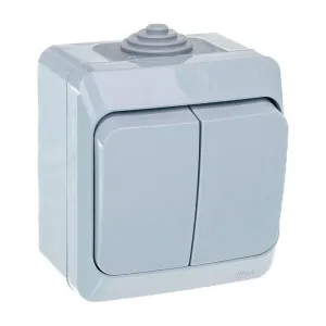 Выключатель Schneider Electric Этюд ВА10-042C 2 клавиши серый