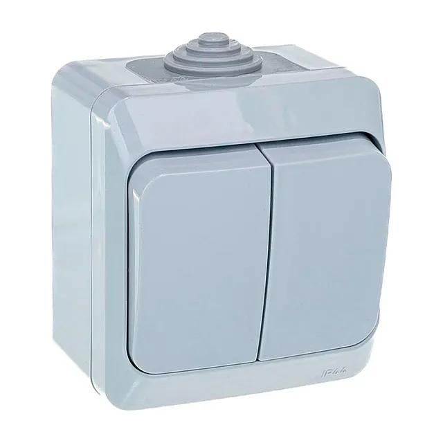 Выключатель Schneider Electric Этюд ВА10-042C 2 клавиши серый