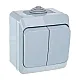 Выключатель Schneider Electric Этюд ВА10-042C 2 клавиши серый