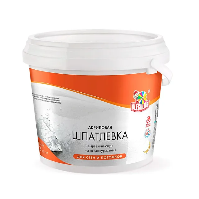 Шпатлевка Olecolor акриловая для стен и потолков 1.8 кг