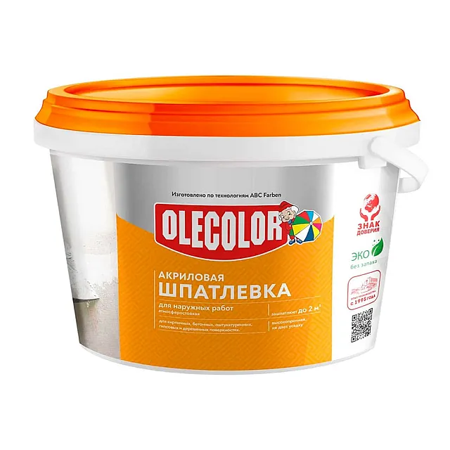 Шпатлевка Olecolor акриловая для наружных работ 3 кг