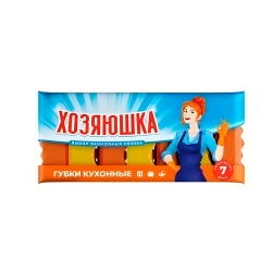 Губки для посуды Хозяюшка New 95*65*30 мм волна 7 шт