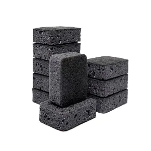 Губка для посуды Хозяюшка крупнопористая черная 10 шт