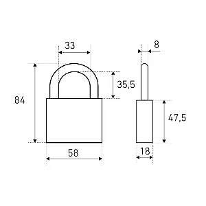 Замок навесной Стандарт HG-360 d 7 мм Европакет 80 10