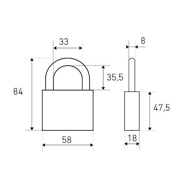 Замок навесной Стандарт HG-360 d 7 мм Европакет 80 10