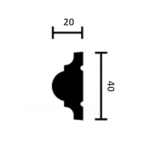 Молдинг NMC Wallstyl WL1 40*20*2000 мм Молдинг NMC Wallstyl WL1 40*20*2000 мм