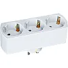 Разветвитель Navigator 94 672 NAD-L-3Е-WH 3 гнезда с заземлением